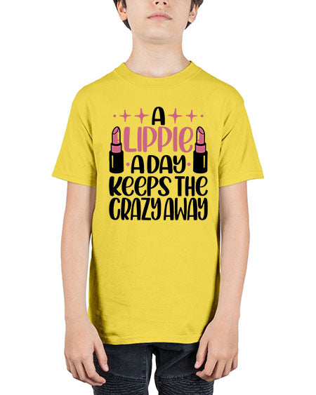 A Lippie A Day Keeps The Crazy Away Style 150# - beauty - fashion - Youth Tee Unisex