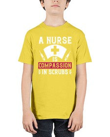 A Nurse is compassion in scrubs Style 18# - nurse - Youth Tee Unisex