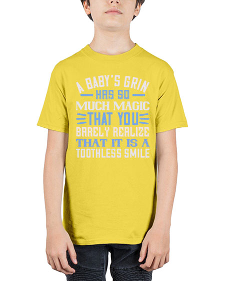 A baby’s grin has so much magic that you barely realize that it is a toothless smile Style 263# - baby - Youth Tee Unisex