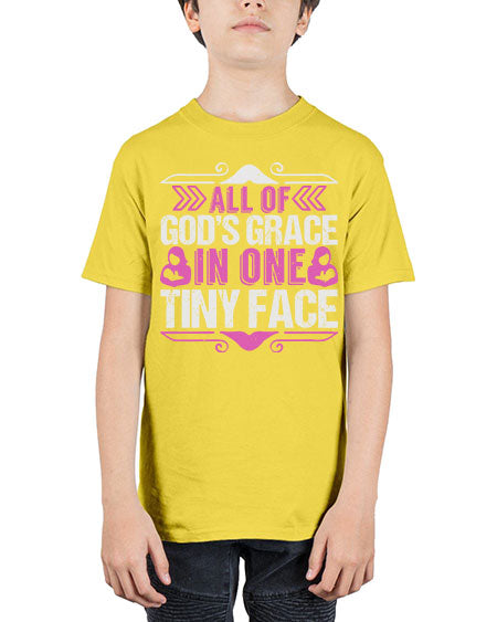 All of Gods Grace in one tiny Face Style 18# - baby - Youth Tee Unisex