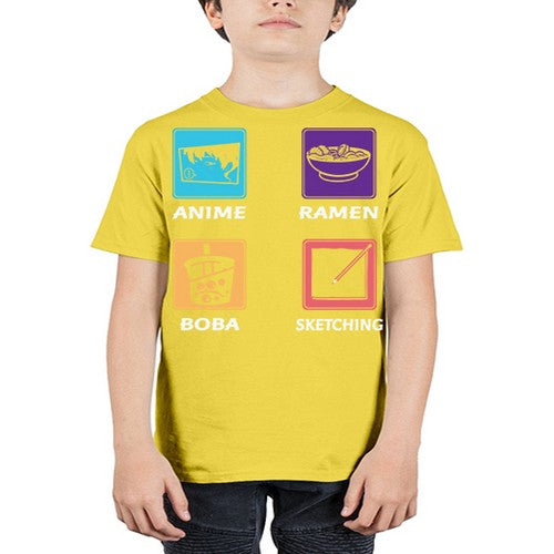 Anime Ramen Boba Sketching Anime 218# - anime - Youth Tee Unisex