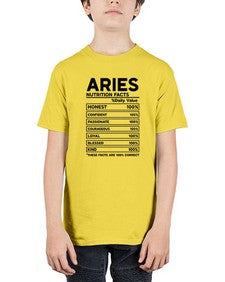 Aries Nutrition Facts 97# - aries - Youth Tee Unisex