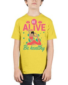 Be Alive be Healthy 112# - yoga - Youth Tee Unisex