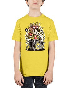 Bear drummer 14# - cartoon animals - Youth Tee Unisex