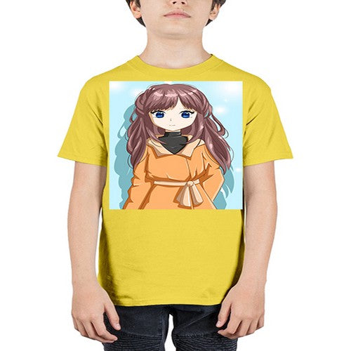 Beautiful and cool girl with yellow suit 73# - anime - Youth Tee Unisex