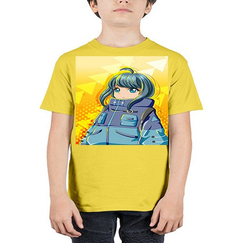 Beautiful and cute girl with big jacket 88# - anime - Youth Tee Unisex