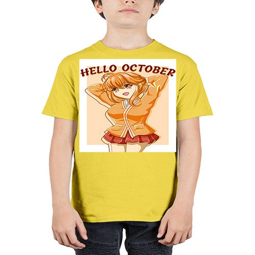 Beautiful and cute teenager girl in hello october 85# - anime - Youth Tee Unisex