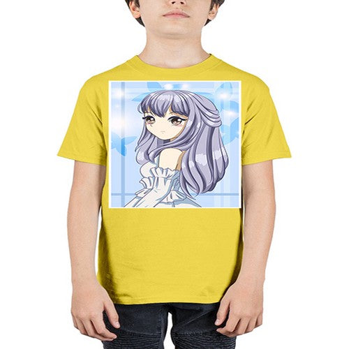 Beautiful and pretty princess silver hair 77# - anime - Youth Tee Unisex