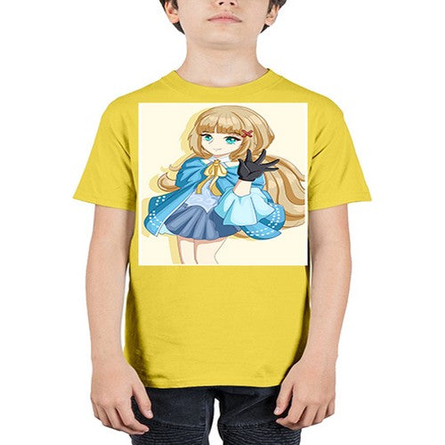 Beautiful princess long hair with blue costume 62# - anime - Youth Tee Unisex
