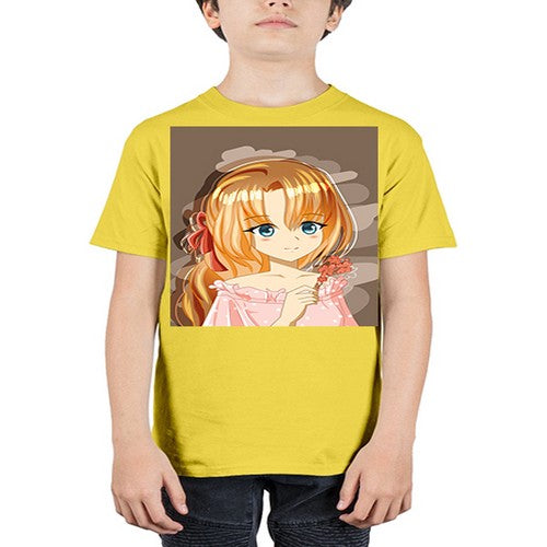 Beautiful princess with flowers 97# - anime - Youth Tee Unisex