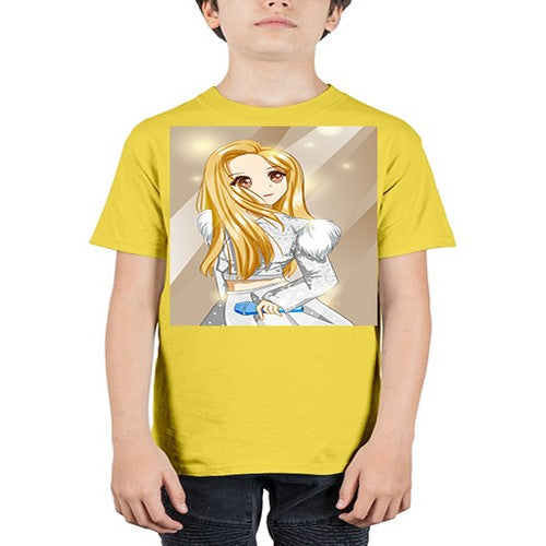 Beautiful singer girl with white dress 182# - anime - Youth Tee Unisex