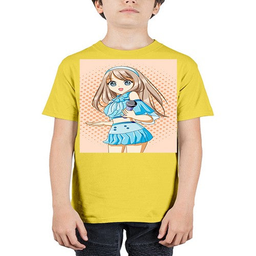 Beautiful singer woman with blue dress 179# - anime - Youth Tee Unisex