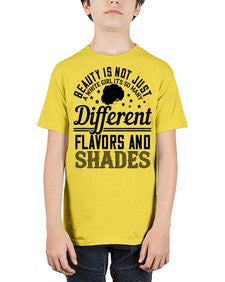 Beauty is not just a white girl Its so many different flavors and shades Style 38# - black afro - Youth Tee Unisex