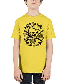 Born to loss 271# - skull and bones - Youth Tee Unisex