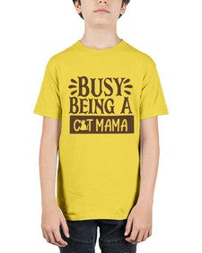 Busy Being A Cat Mama Style 2# - cats - Youth Tee Unisex