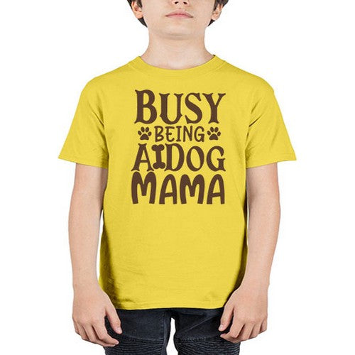 Busy Being A Dog Mama Style 124# - dogs - Youth Tee Unisex