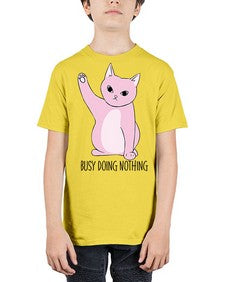 Busy Doing Nothing - cats - Youth Tee Unisex