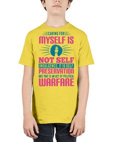 Caring for myself is not selfindulgence it is selfpreservation Style 36# - black afro - Youth Tee Unisex