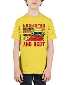 Cars come in three dimensions height width and debt 99# - car - Youth Tee Unisex