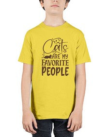 Cats Are My Favorite People Style 7# - cats - Youth Tee Unisex