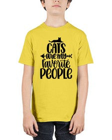 Cats Are My Favorite People Style 90# - cats - Youth Tee Unisex