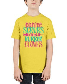 Coffee Scrubs And Rubber Gloves Style Style 665# - nurse - Youth Tee Unisex