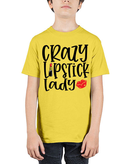 Crazy Lipstick Lady Style 240# - beauty - fashion - Youth Tee Unisex