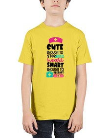 Cute Enough To Stop Your Heart Smart Enough To Restart It Style Style 688# - nurse - Youth Tee Unisex