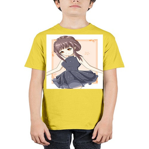 Cute and beatiful princess wearing black dress 117# - anime - Youth Tee Unisex