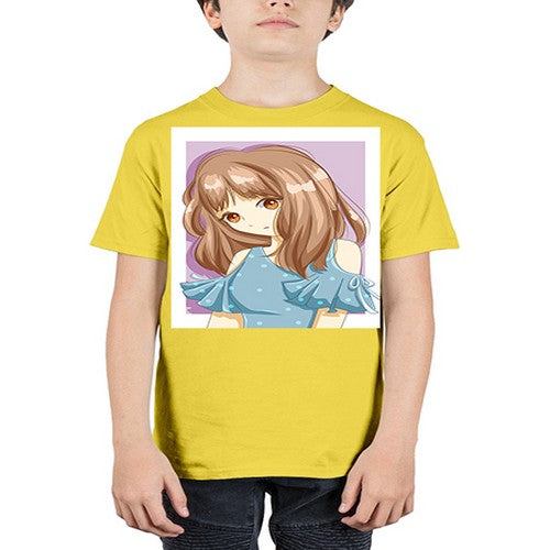 Cute and beautiful girl with blue blouse 101# - anime - Youth Tee Unisex