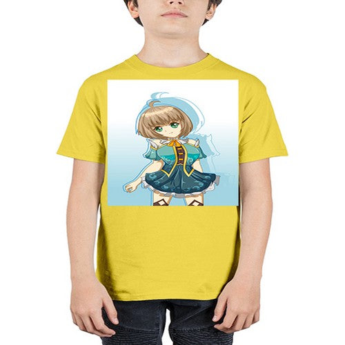 Cute and beautiful girl with blue dress game 22# - anime - Youth Tee Unisex