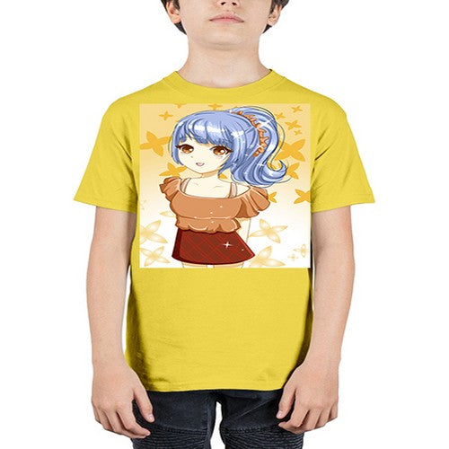Cute and funny girl with blue hair 31# - anime - Youth Tee Unisex