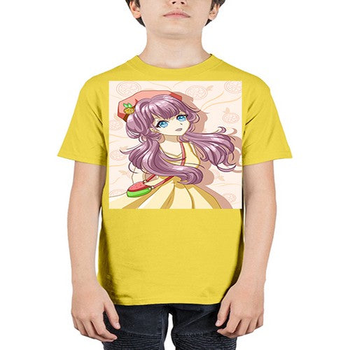 Cute and happy girl in summertime with fruit theme 33# - anime - Youth Tee Unisex