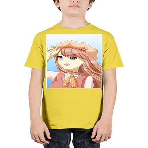 Cute beautiful and funny girl with hat 66# - anime - Youth Tee Unisex
