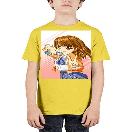 Cute teenage student girl singing song 47# - anime - Youth Tee Unisex