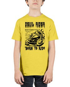 Devil rider 374# - skull and bones - Youth Tee Unisex