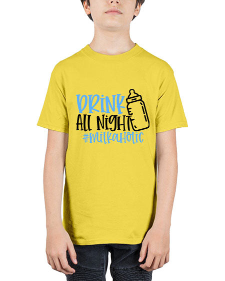 Drink All Night Milkaholic Style 304# - baby - Youth Tee Unisex