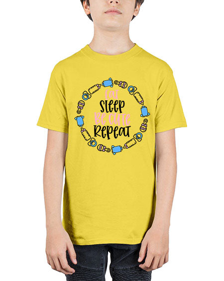 Eat Sleep Be Cute Repeat Style 305# - baby - Youth Tee Unisex