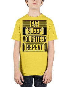 Eat Sleep Volunteer Repeat Style 15# - volunteer - Youth Tee Unisex