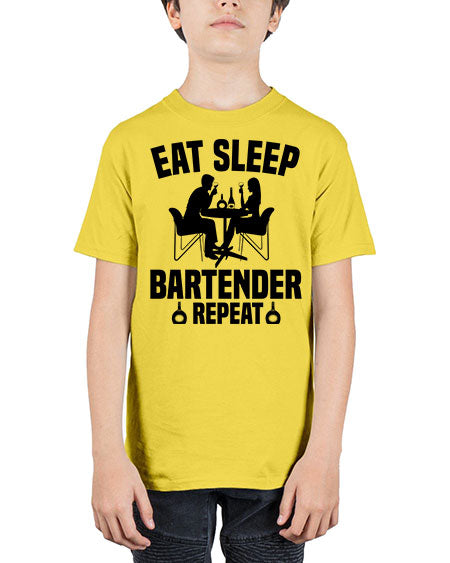 Eat sleep Style 130# - bartender - Youth Tee Unisex