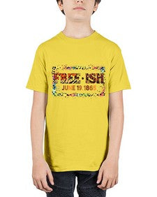 FreeIsh June 1865 Junteenth Png 32# - black juneteenth - Youth Tee Unisex