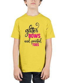 Glitter bows and pointed toes 127# - ballet - Youth Tee Unisex