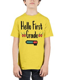 Hello First Grade 273# - first grade - Youth Tee Unisex