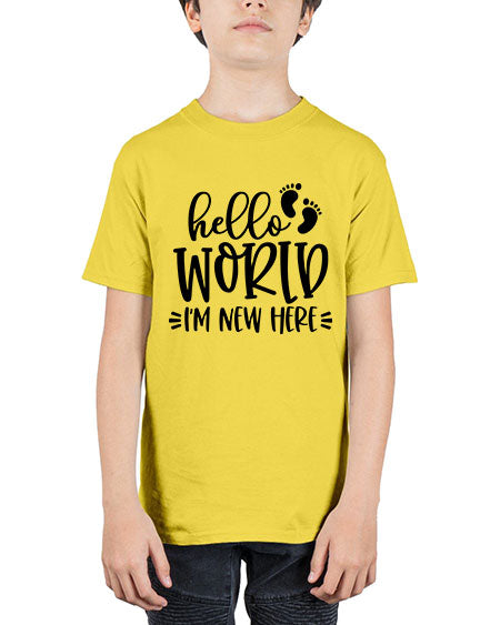 Hello World Im New Here Style 330# - baby - Youth Tee Unisex