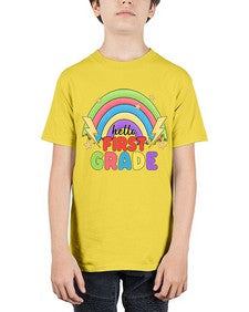 Hello first Grade Rainbow 280# - first grade - Youth Tee Unisex