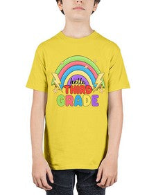 Hello third Grade Rainbow 348# - third grade - Youth Tee Unisex