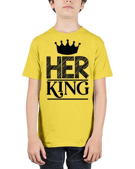 Her king 5# - black words and phrases - Youth Tee Unisex