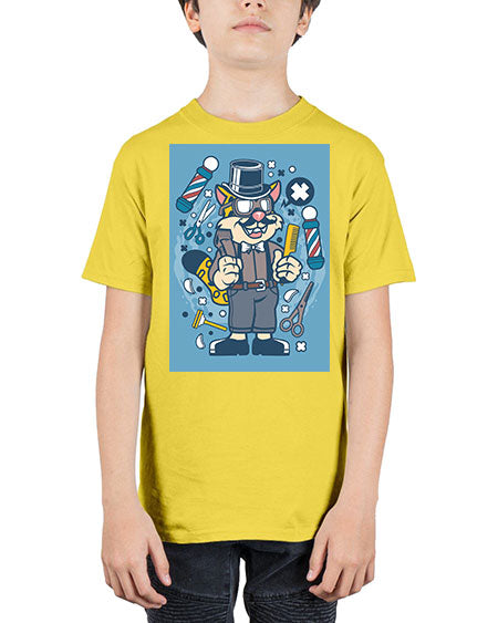 Hipster Barber Leopard835# - barber - Youth Tee Unisex