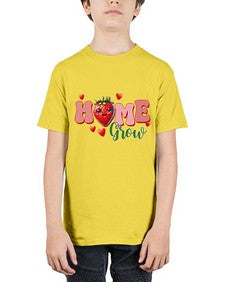 Home Grown Groovy Strawberry 1054# - strawberry - Youth Tee Unisex