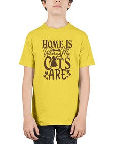 Home Is Where My Cats Are Style 15# - cats - Youth Tee Unisex